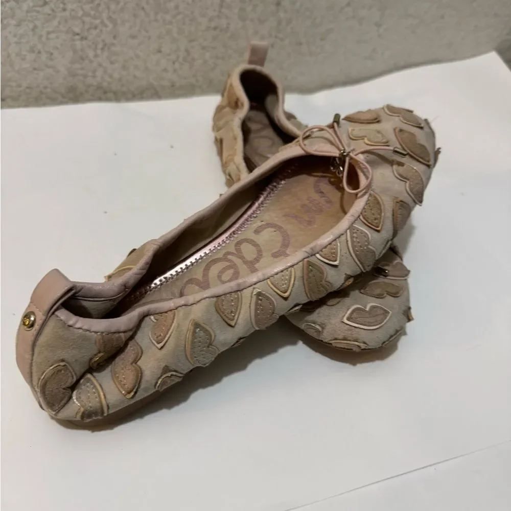 Sam Edelman pale pink Suede kisses ballet flats size 7.5